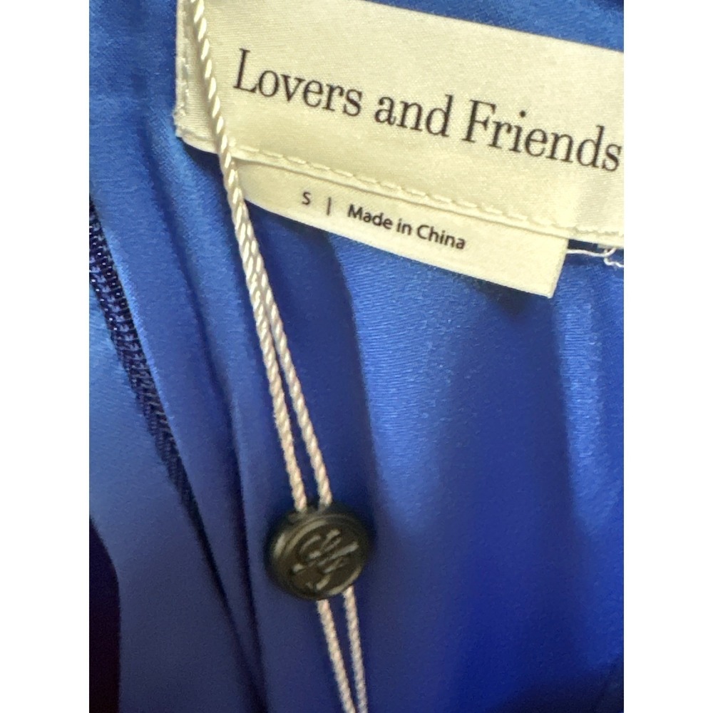NWT Lovers + Friends Cobalt Blue Ruched Mini Dress Wedding Guest Cocktail S - Picture 11 of 11
